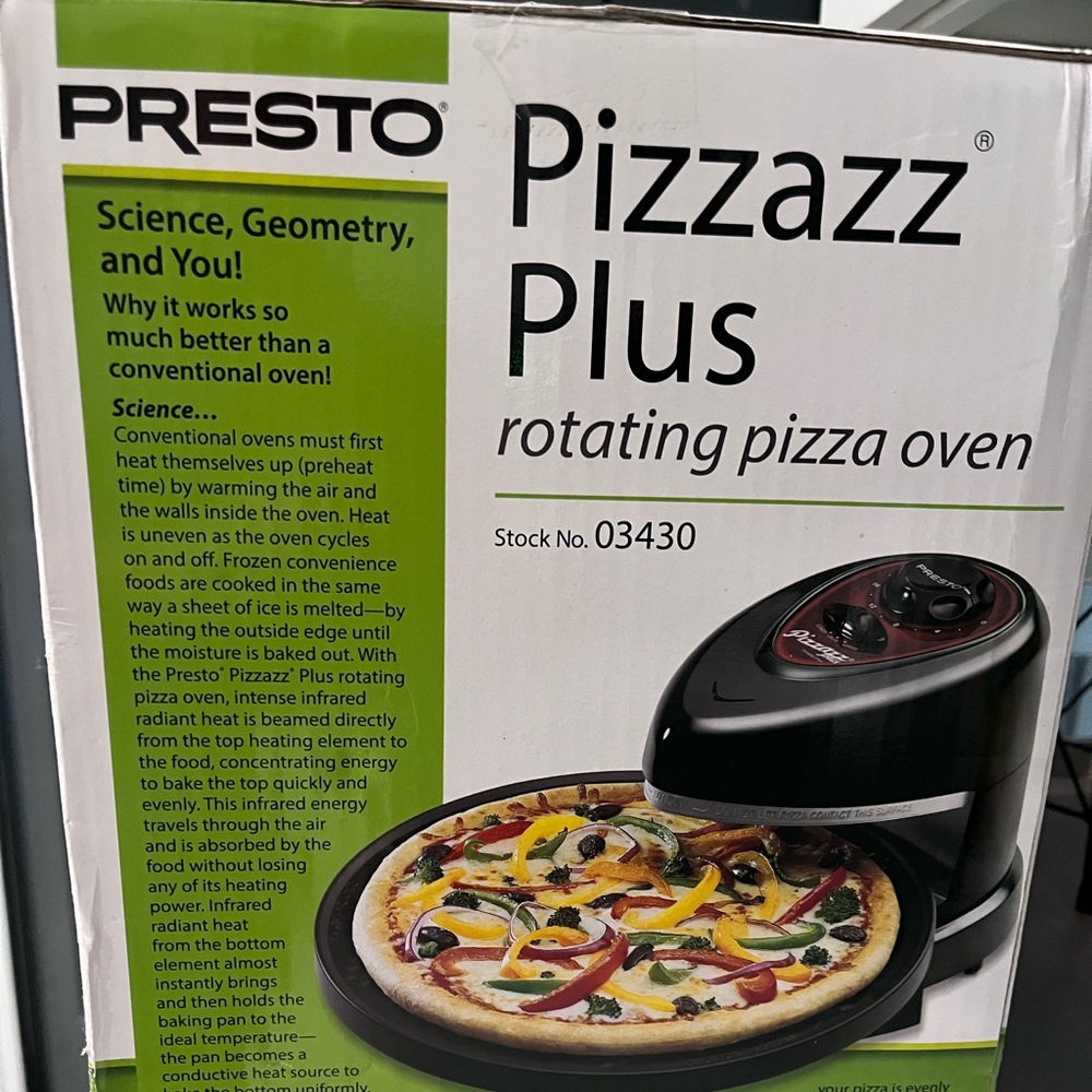 Presto Pizza Pizzazz Plus Black Rotating Oven